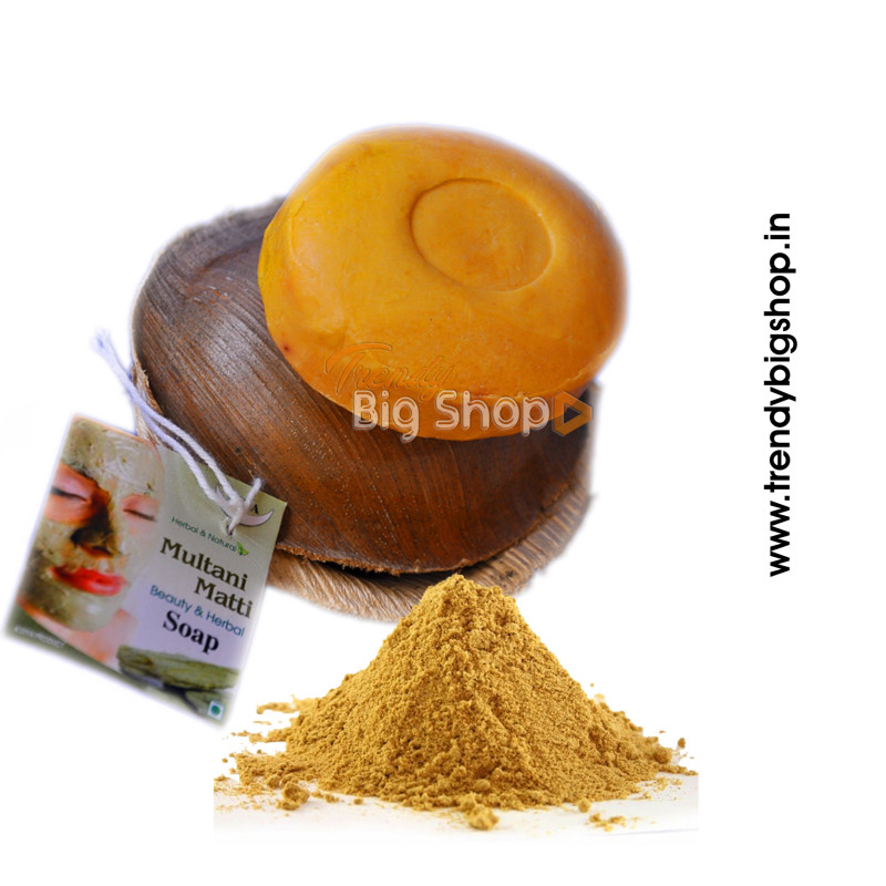 Multani Mitti Soap, Natural Handmade Herbal Soap online shop Pack of 3