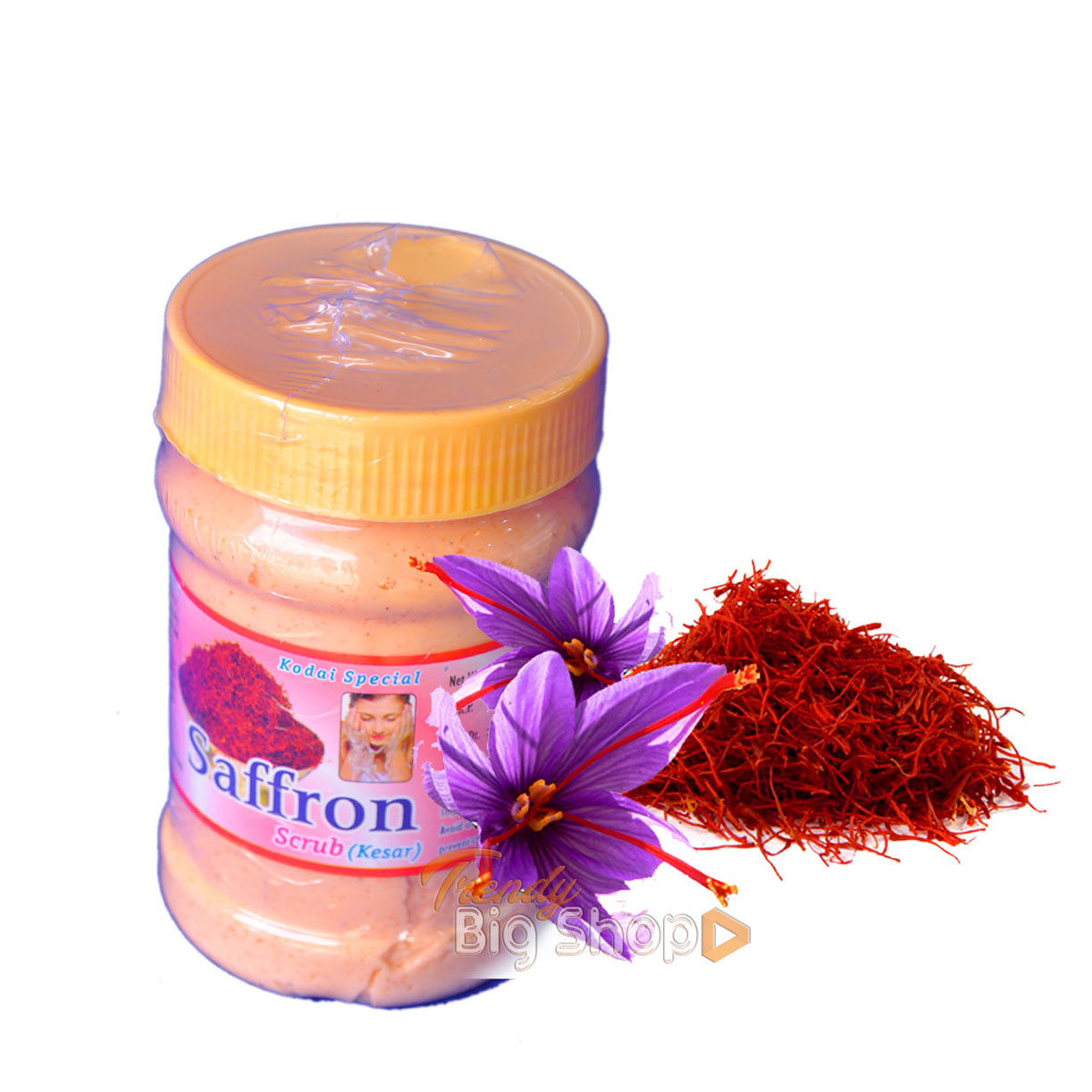 Saffron Scrub,  250gm, Natural Saffron Face Scrub Product online shop